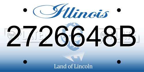 2726648B Illinois License Plate