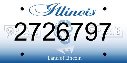 2726797 Illinois License Plate