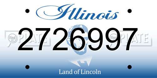 2726997 Illinois License Plate
