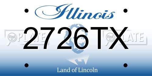 2726TX Illinois License Plate