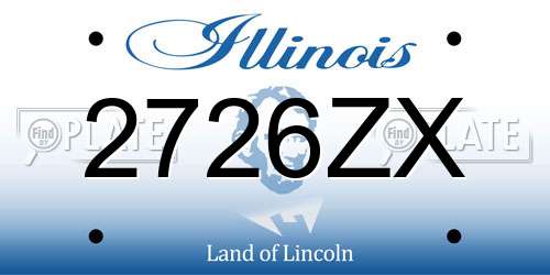 2726ZX Illinois License Plate
