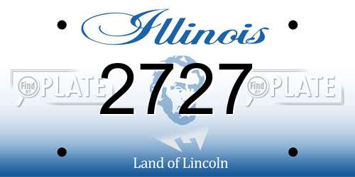2727 Illinois License Plate