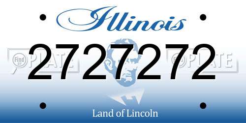 2727272 Illinois License Plate