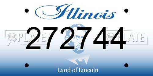 272744 Illinois License Plate