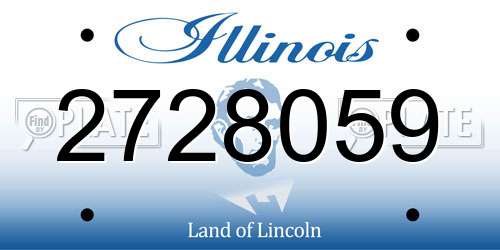 2728059 Illinois License Plate