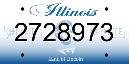 2728973 Illinois License Plate