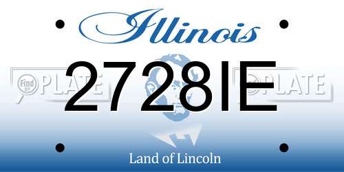 2728IE Illinois License Plate