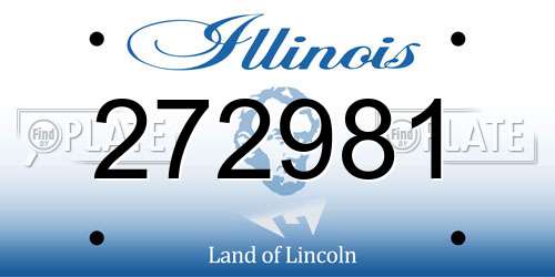 272981 Illinois License Plate