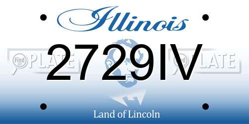 2729IV Illinois License Plate