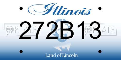 272B13 Illinois License Plate