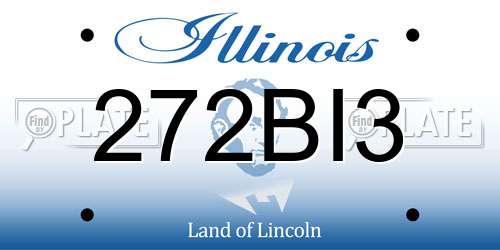 272BI3 Illinois License Plate
