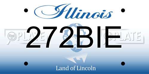 272BIE Illinois License Plate