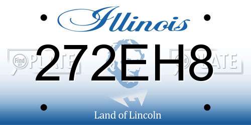 272EH8 Illinois License Plate