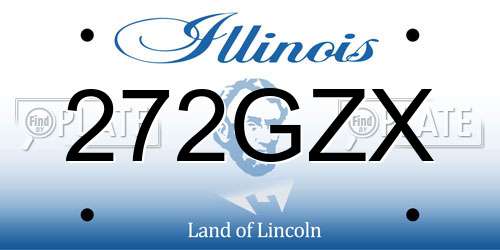 272GZX Illinois License Plate