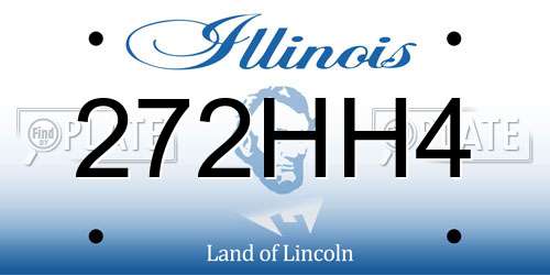 272HH4 Illinois License Plate