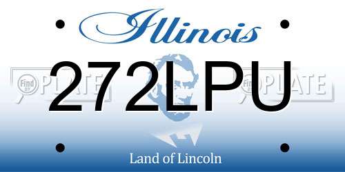 272LPU Illinois License Plate