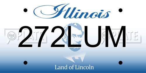 272LUM Illinois License Plate