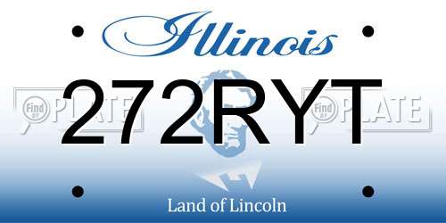 272RYT Illinois License Plate
