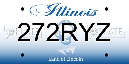 272RYZ Illinois License Plate