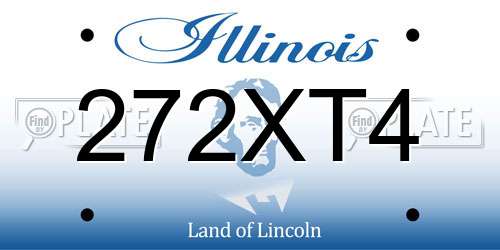 272XT4 Illinois License Plate