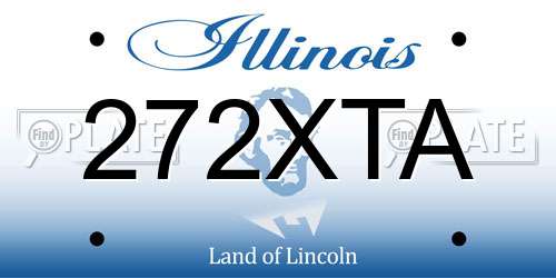 272XTA Illinois License Plate