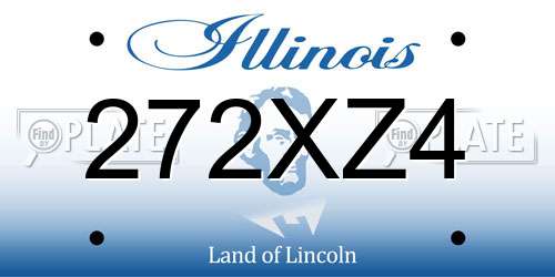 272XZ4 Illinois License Plate