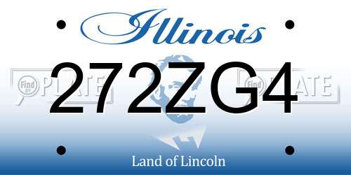 272ZG4 Illinois License Plate