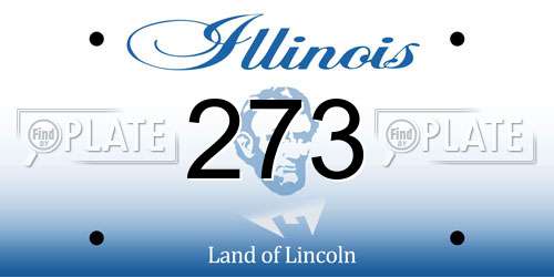 273 Illinois License Plate