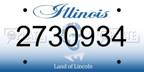 2730934 Illinois License Plate
