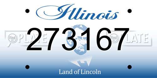 273167 Illinois License Plate