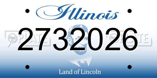 2732026 Illinois License Plate