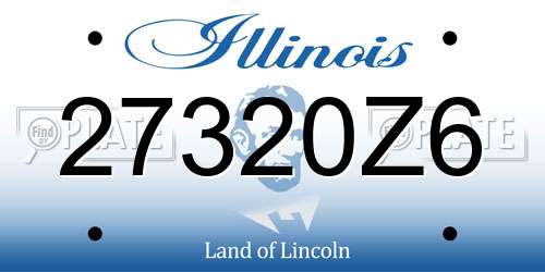 27320Z6 Illinois License Plate