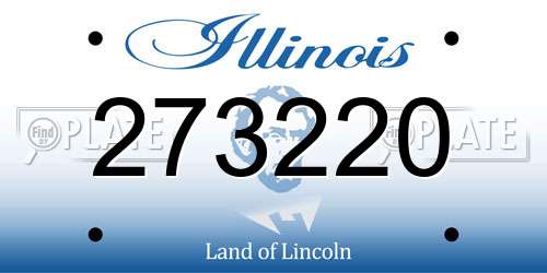 273220 Illinois License Plate
