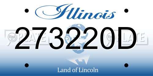 273220D Illinois License Plate