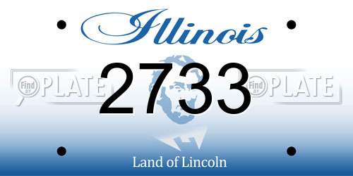 2733 Illinois License Plate