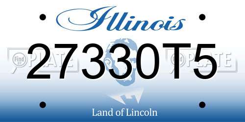 27330T5 Illinois License Plate