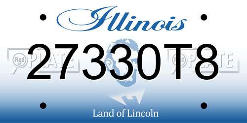 27330T8 Illinois License Plate