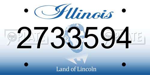 2733594 Illinois License Plate