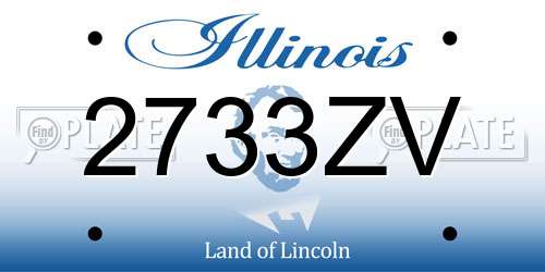 2733ZV Illinois License Plate