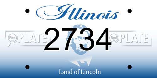 2734 Illinois License Plate