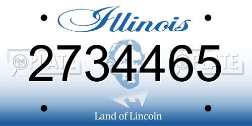 2734465 Illinois License Plate