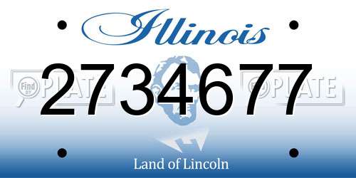 2734677 Illinois License Plate