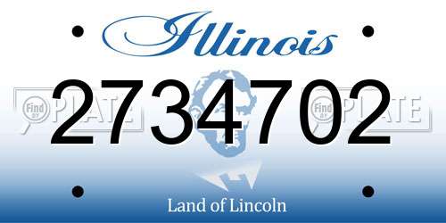 2734702 Illinois License Plate
