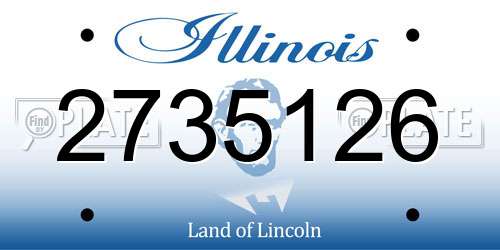 2735126 Illinois License Plate