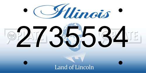 2735534 Illinois License Plate