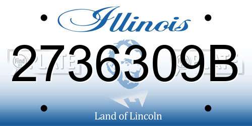 2736309B Illinois License Plate