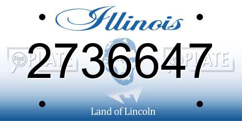 2736647 Illinois License Plate