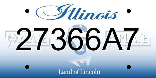 27366A7 Illinois License Plate