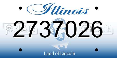 2737026 Illinois License Plate