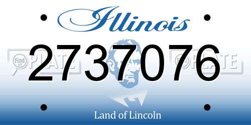 2737076 Illinois License Plate